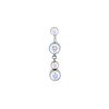 Industrial Strength 14g Titanium Curved Barbell with Bezel Set AB CZ Ends and Charm