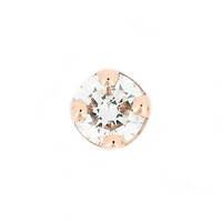 Threadless Rose Gold Diamond Prong End