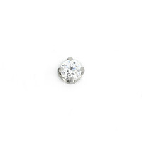 Titanium Prong Set Clear CZ Threadless End