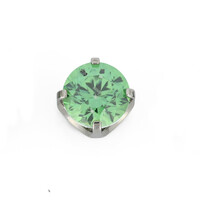 Titanium Prong Set Green CZ Threadless End