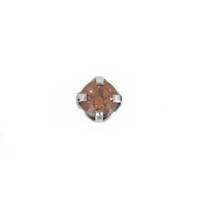 Titanium Prong Set Caramel CZ Threadless End