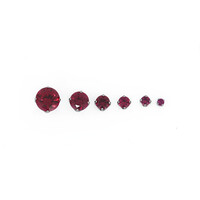 Titanium Prong Set Ruby CZ Threadless End