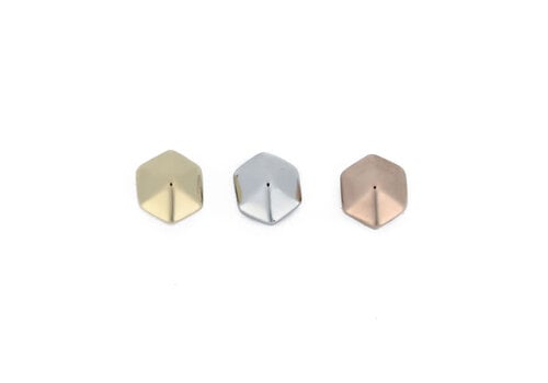 Tether Hex Stud Threadless End in 14k Gold