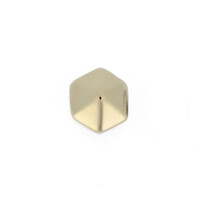 Hex Stud Threadless End in 14k Gold