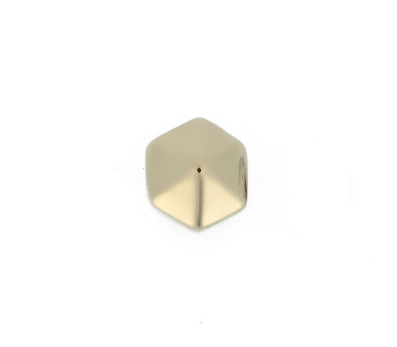 Hex Stud Threadless End in 14k Gold