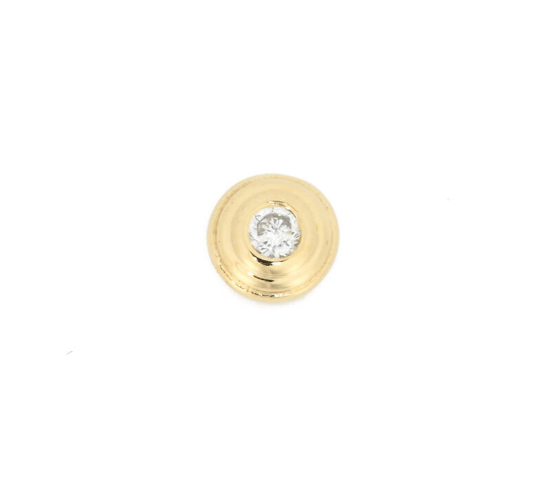 Omega 00 Diamond Threadless End in 14k Yellow Gold