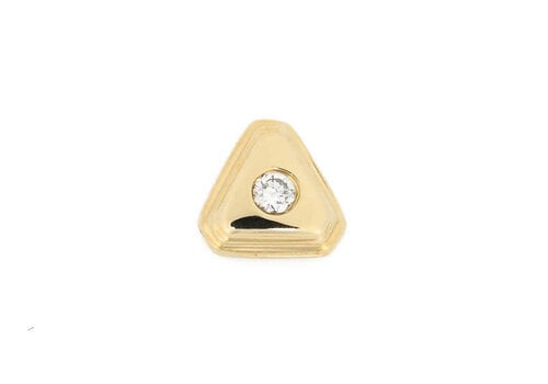 Tether Omega 06 Diamond Threadless End in 14k Yellow Gold