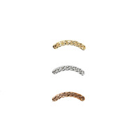 Flat Chain Threadless End in 14K Gold