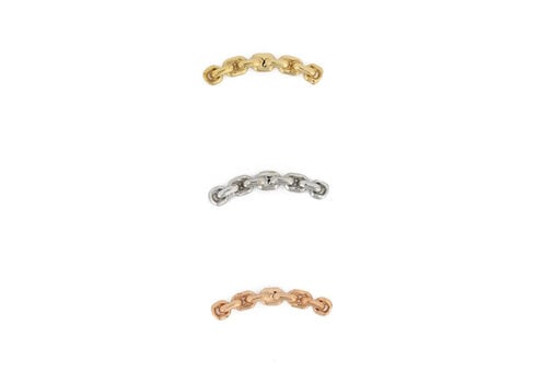 Tawapa Chain Link Curved Threadless end in 14K Gold