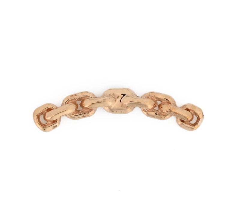 Chain Link Curved Threadless end in 14K Gold