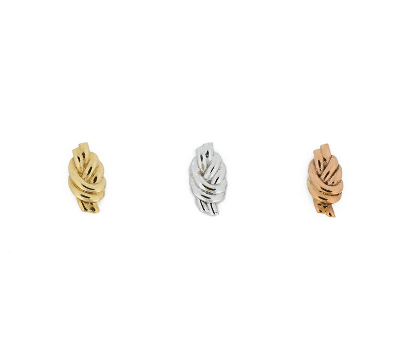 Knot Threadless End in 14K Gold