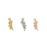Tendril Threadless End in 14K Gold