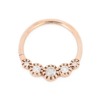 18G Beloved Continuous Hoop in 14K Gold with Diamonds