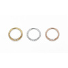 Tawapa 18G Athena Continuous Hoop in 14K Gold with Diamonds
