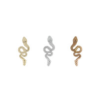 Slither Threadless End in 14K Gold
