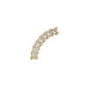 Tawapa Curved Rail Threadless End in 14K Gold with Diamonds