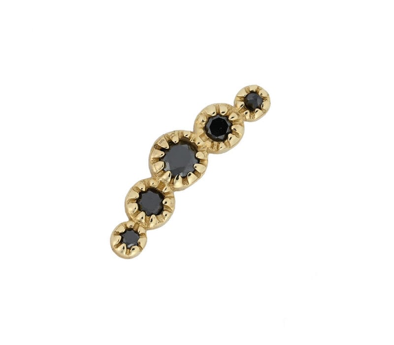 Beloved Threadless End in 14K Gold with Diamonds