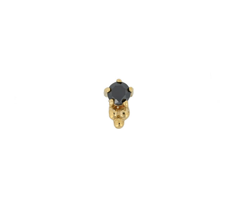 Figment Threadless End in 14K Gold with Diamond