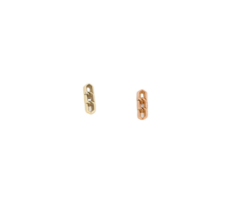 Tiny Tuff Threadless End in 14K Gold