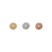 Dahlia Diamond Threadless End in 14K Gold