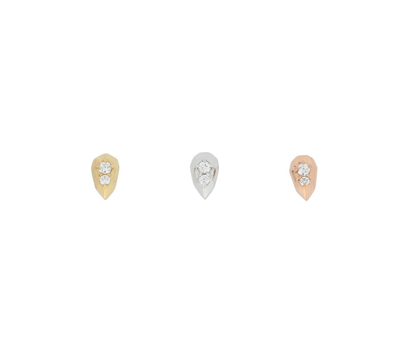 Hydro Diamond Threadless End in 14K Gold