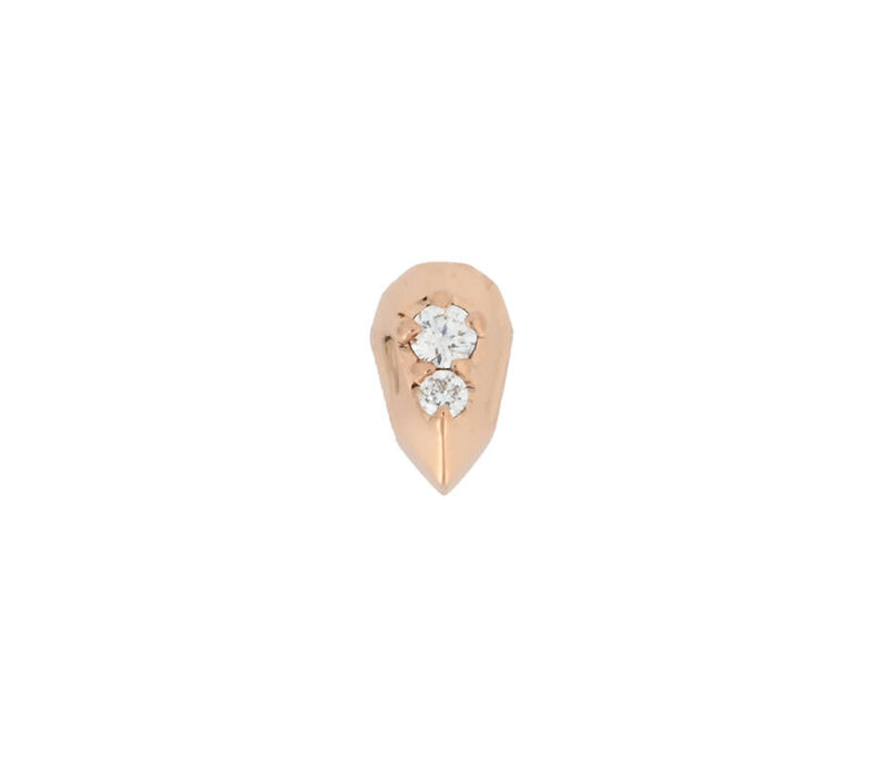 Hydro Diamond Threadless End in 14K Gold