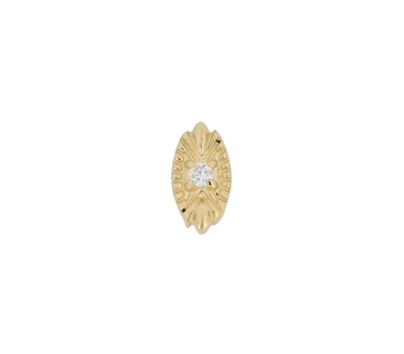 Nazar Diamond Threadless End in 14K Gold