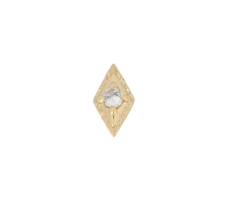 Dyna Diamond Threadless End in 14K Gold