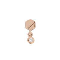 Hex Diamond Drop Threadless End in 14K Gold