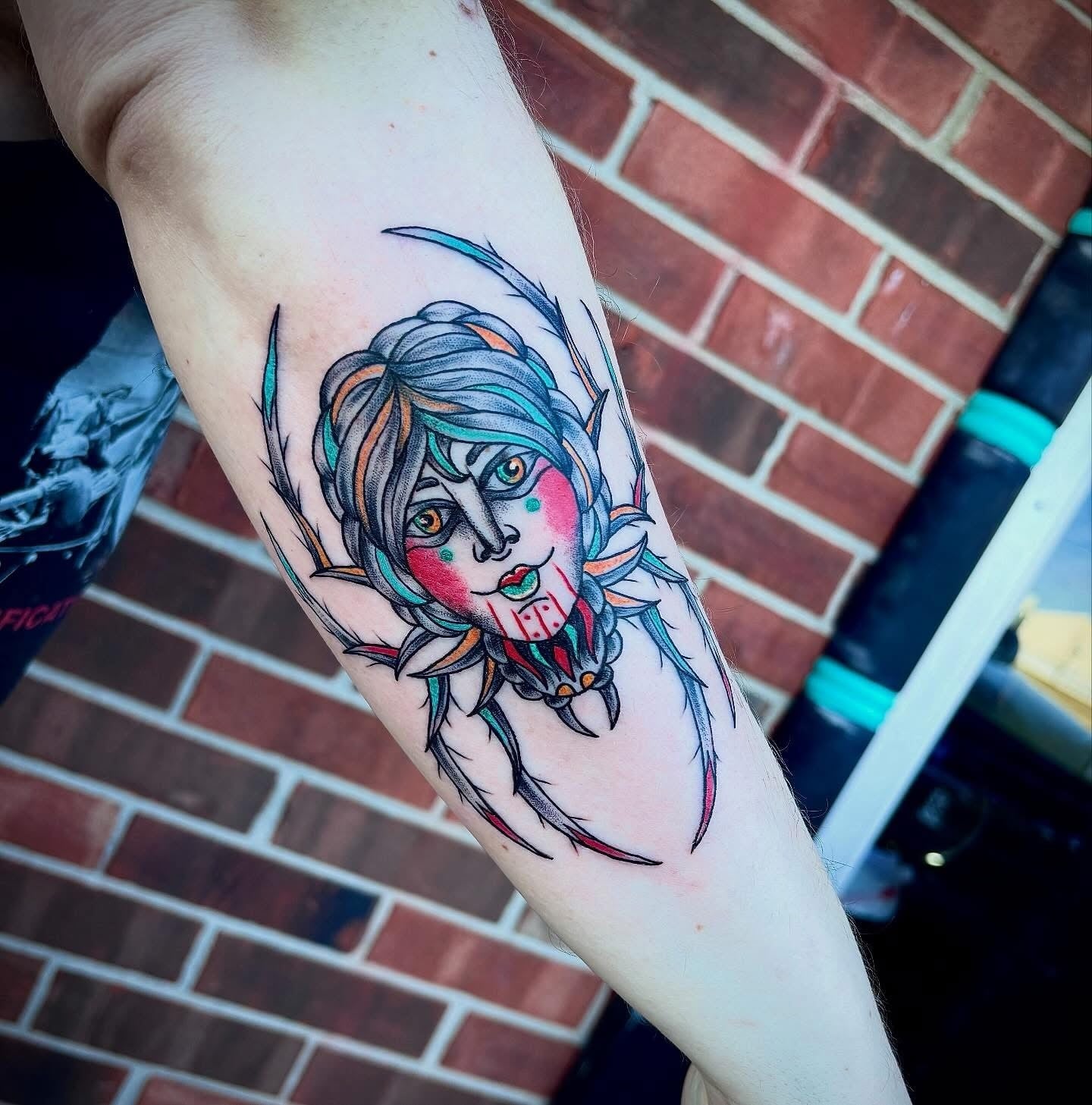 Taylor color spider woman tattoo portfolio