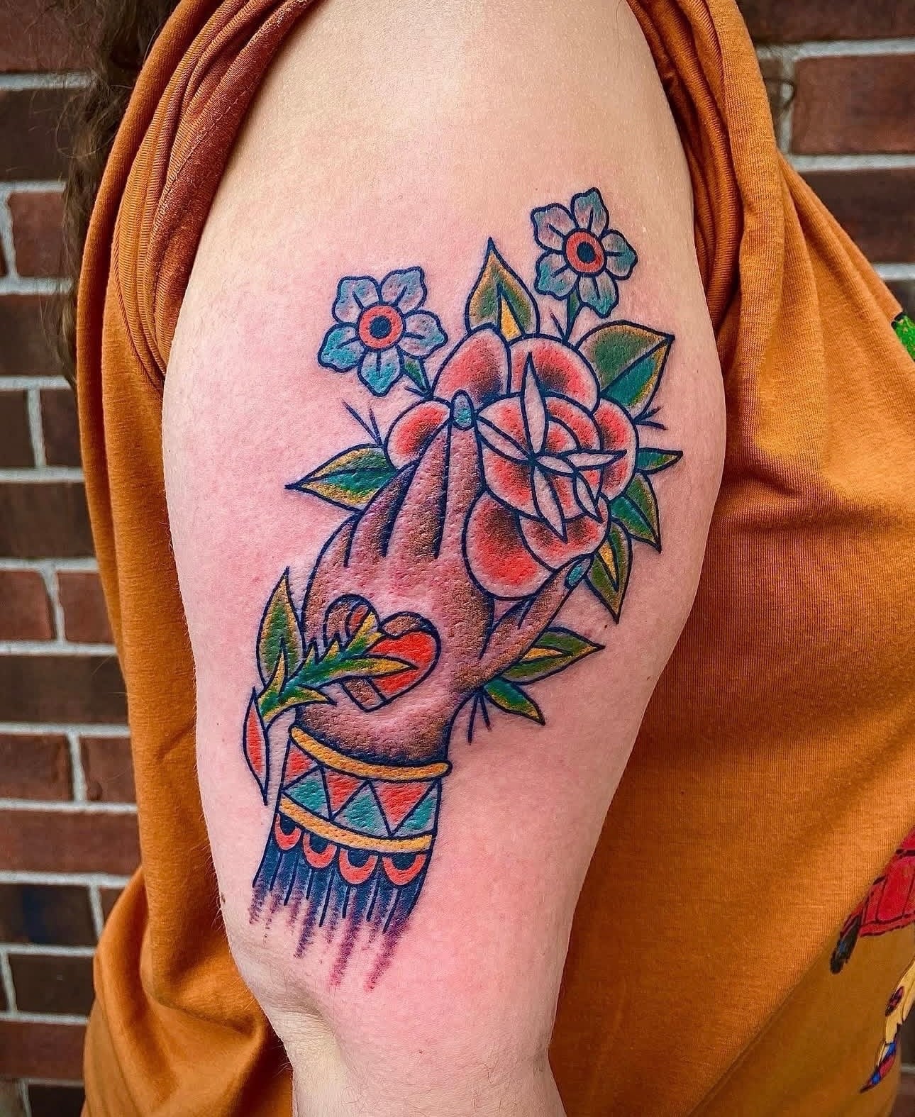 Taylor flower and hand tattoo portfolio