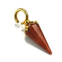 Brass Cup Weight with Red Agate