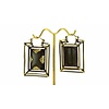 Tawapa Casket Earring in Brass with Obsidian