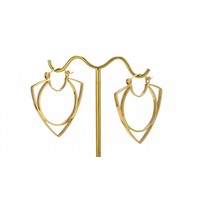 Mini Menage a Trois Hoop in Yellow Gold