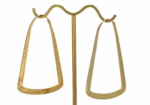 Tawapa Small Bell Hoop in Yellow Gold