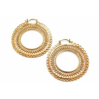 Lace Hoop in Yellow Gold