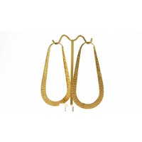 Large Raindrop Hoop in Yellow Gold