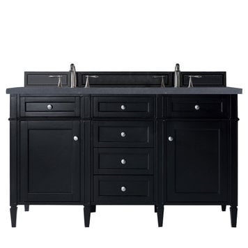 Columbia 31.5 Single Vanity Cabinet, Radiant Gold, w/ White Glossy  Composite Countertop - Polaris Home Design