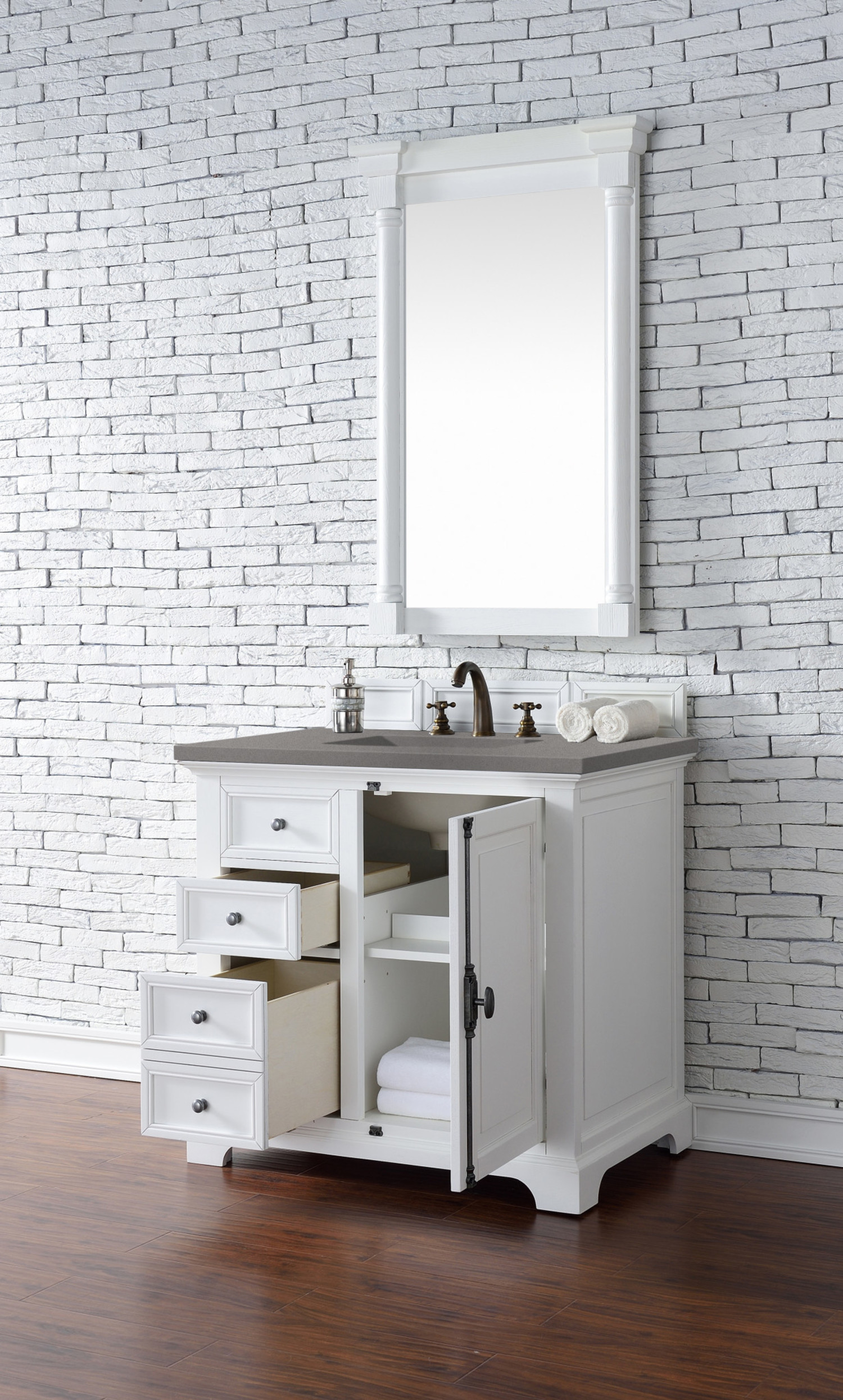 Providence 36 Single Bathroom Vanity in Driftwood