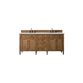 Columbia 31.5 Single Vanity Cabinet, Radiant Gold, w/ White Glossy  Composite Countertop - Polaris Home Design