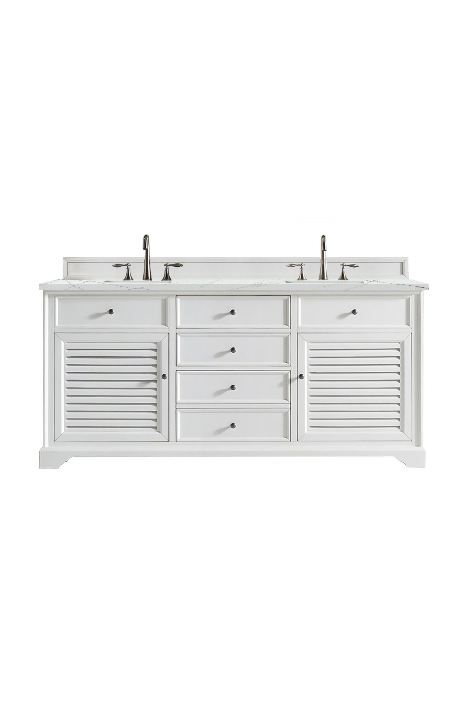 72 Double Bathroom Vanity Base Only RTA Cabinet Store Base Finish: Weston Espresso - Configuration #3