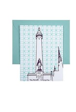 Single Card- Washington Monument, Purple/Teal
