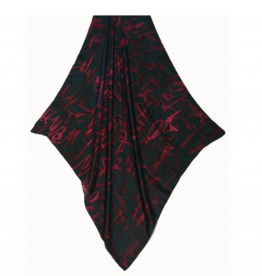 Rain Red Silk Satin Square Scarf