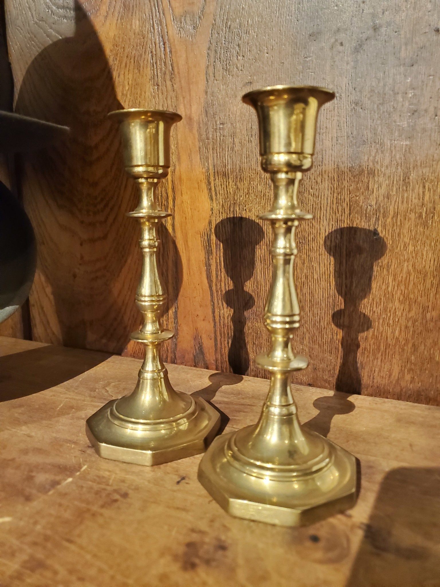Pair of 7" Brass Candlesticks