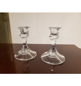 Pair of 4” Crystal Candlesticks