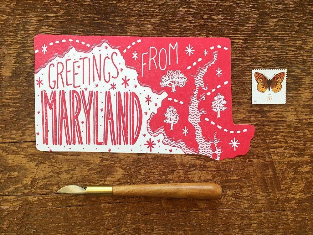 Postcard- Greetings from MD, LG