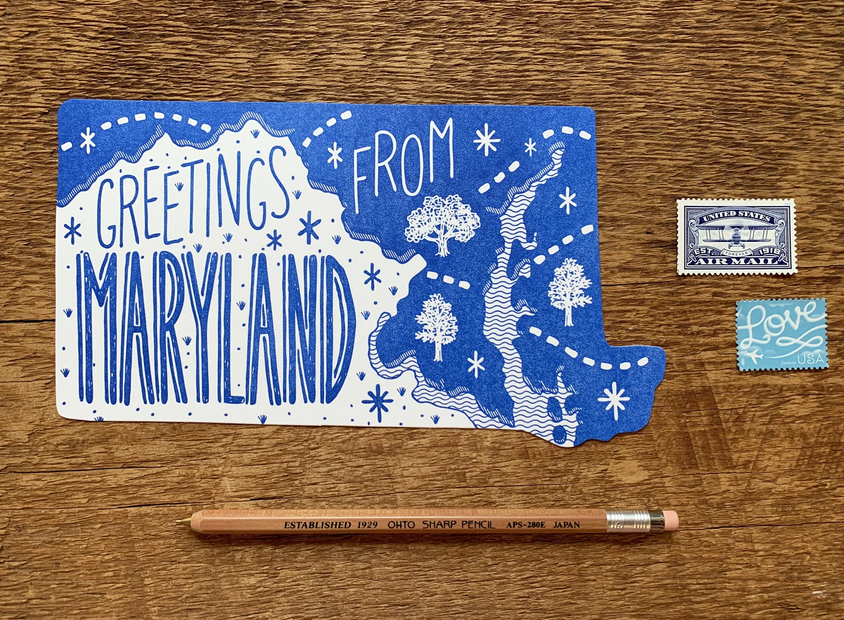 Postcard- Greetings from MD, LG