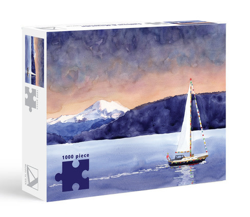 Allport Editions Puzzle- Sailboat and Mountain 1000pc