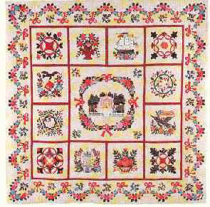 The City Springs Commemorative Quilt The Patterns Baltimore Maryland Applique Society