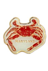 Lapel Pin - Brass Enamel Maryland Crab